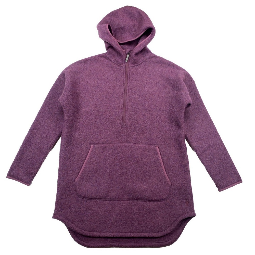 Smartwool Women's Small Hudson Trail Fleece Poncho Hoody 1/2 Zip Purple